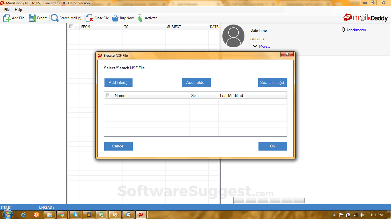 MailsDaddy NSF To PST Converter Screenshot1
